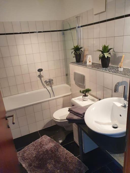 Zentrale Messe/Ferien Whg Mit Garten & Parkplatz راتينغن المظهر الخارجي الصورة
